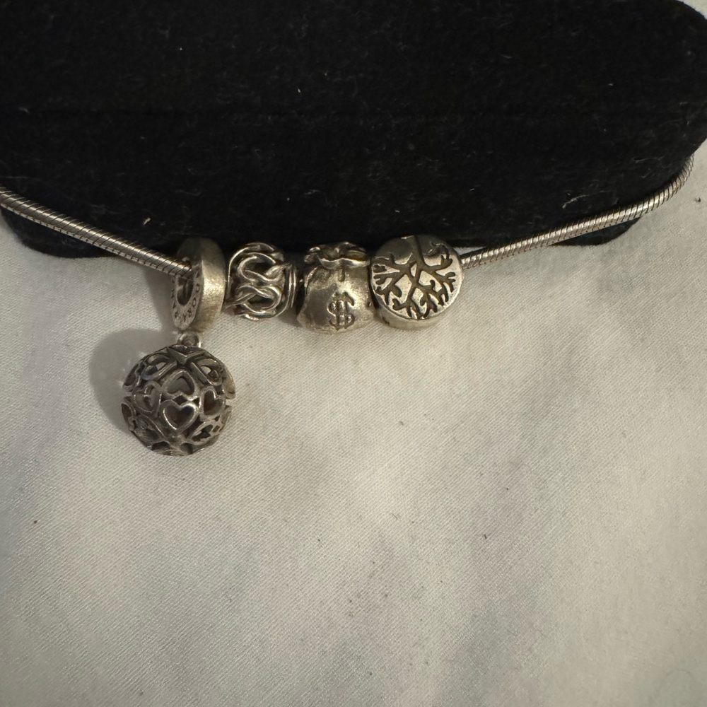 Pandora Silver Charm Bracelet 4 charms